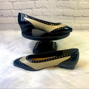 NWT Mark & Lemp Black and Cream Flats, Brand New! Size 8